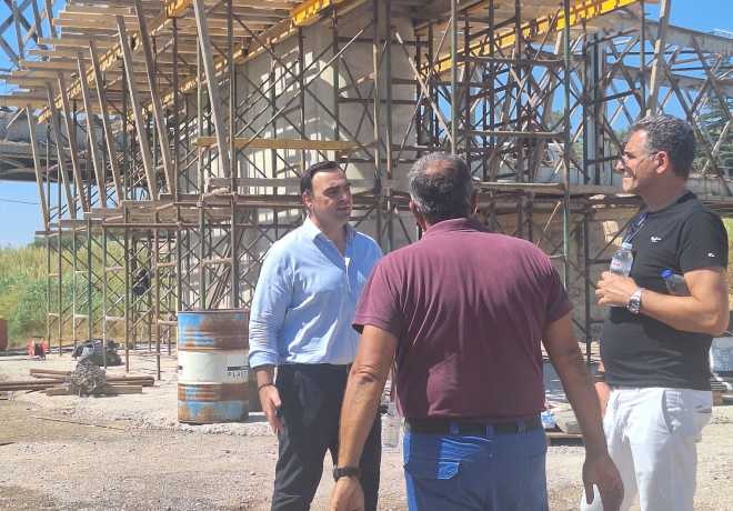 Αυτοψία του Αντιπεριφερειάρχη Θεόδωρου Βερούτη σε εργοτάξια της Λακωνίας