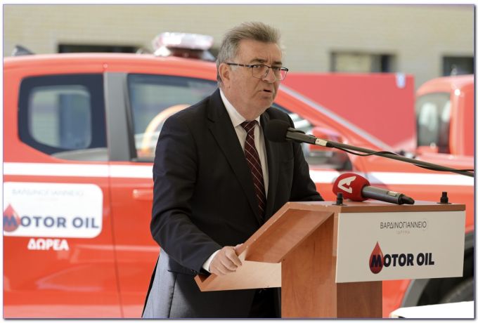 Δωρεά τριών πυροσβεστικών οχημάτων στον Δήμο Κορινθίων από το Βαρδινογιάννειο Ίδρυμα και τη Motor Oil