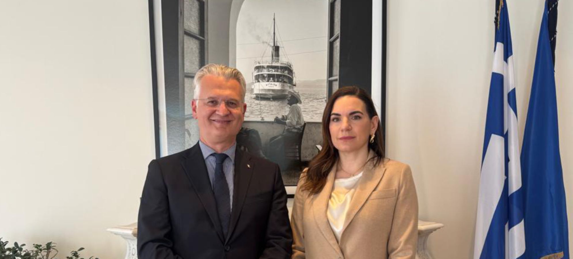Συνάντηση του Περιφερειάρχη Δημήτρη Πτωχού με την Υπουργό Τουρισμού Όλγα Κεφαλογιάννη