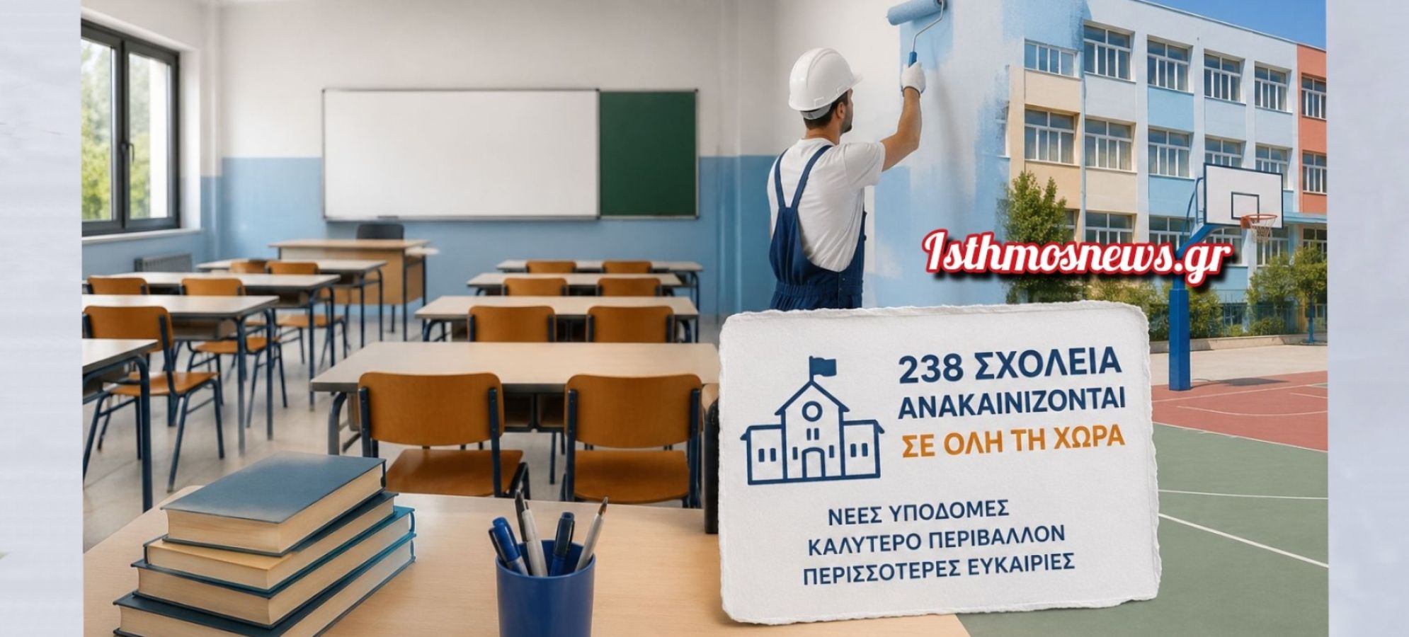 Χρίστος Δήμας: «Συνεχίζουμε με σχέδιο και συνέπεια να επενδύουμε στις σχολικές υποδομές»