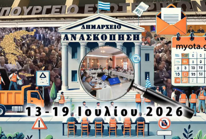 Οι 13 σημαντικότερες ειδήσεις για την αυτοδιοικητική εβδομάδα 13-19 Ιουλίου 2026