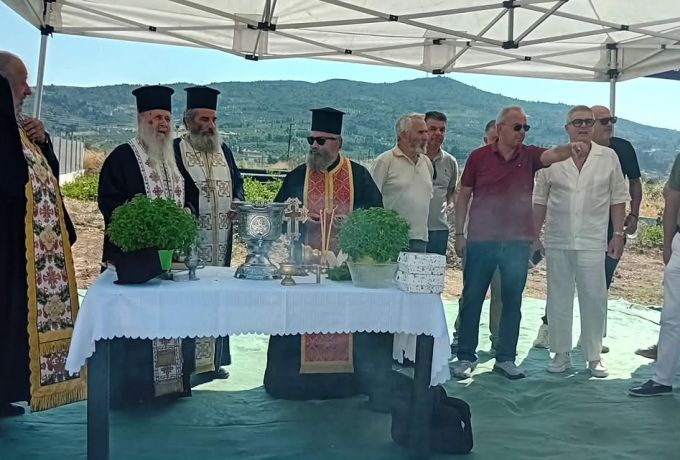 Κωνσταντίνος Φρούσιος: Αγιασμός στο Εργοστάσιο Επεξεργασίας Λυμάτων Νεμέας– Προχωρά το μεγάλο έργο