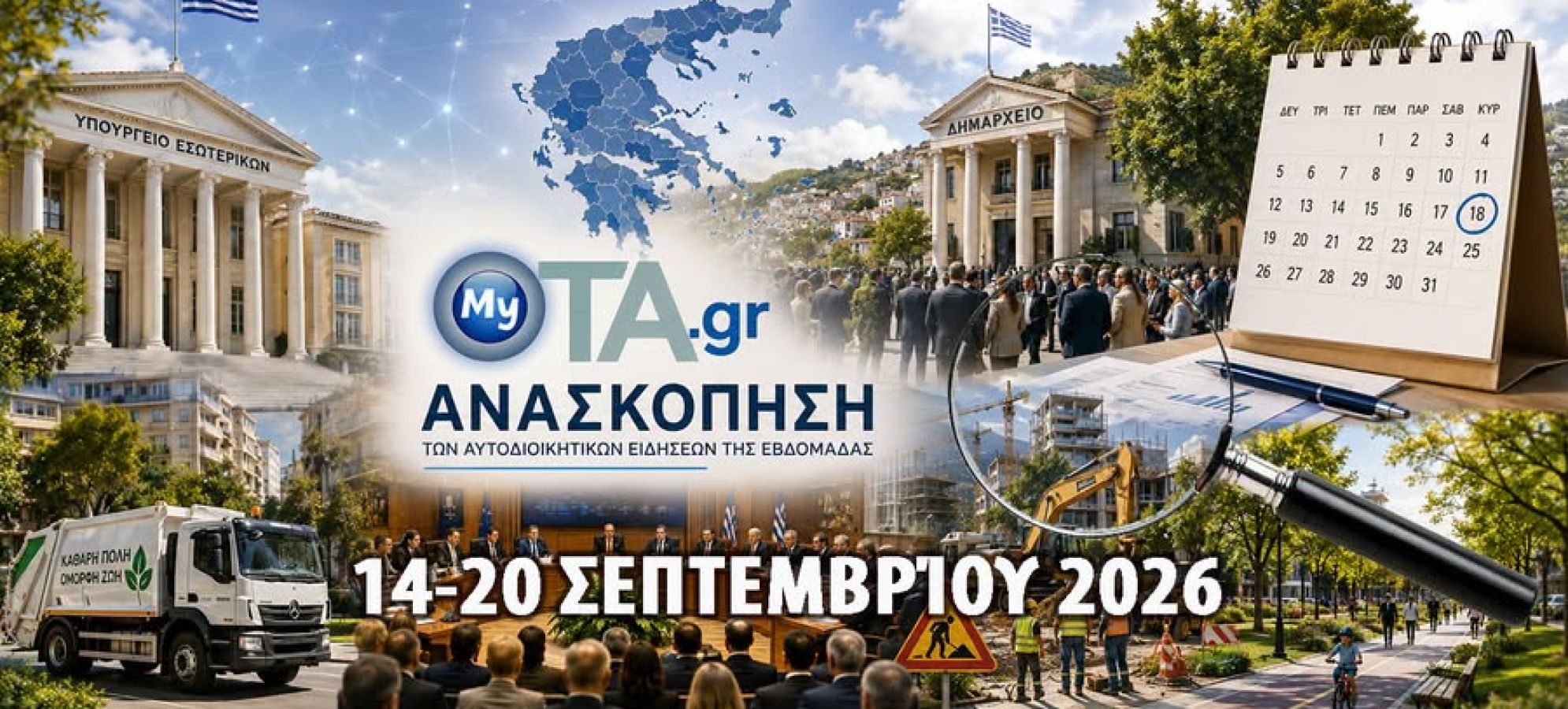 Οι 12 σημαντικότερες ειδήσεις για την αυτοδιοικητική εβδομάδα 14-20/9/2026 