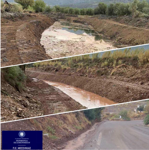 Αντιπλημμυρικά έργα στην ΠΕ Μεσσηνίας