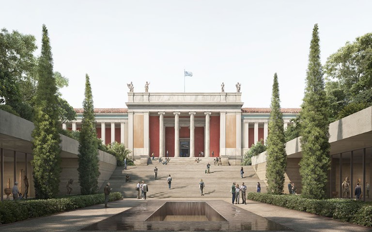 Στην οροφή του νέου κτιρίου αναπτύσσεται ένα πάρκο με πλούσια βλάστηση προσβάσιμο σε όλους