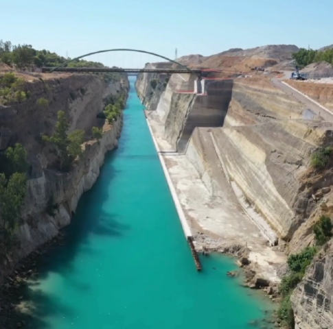 Διακοπή λειτουργίας Διώρυγας Κορίνθου και επανεκκίνηση εργασιών αποκατάστασης