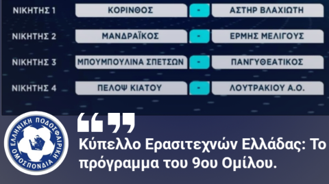 Επανέρχεται το Κύπελλο Ερασιτεχνών Ελλάδας – Τρεις ομάδες από την Κορινθία στη μάχη