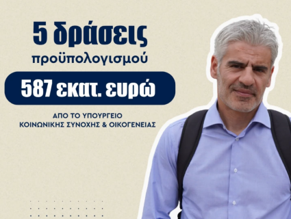 Γιώργος Φερετζάνης | 590 εκατ. ευρώ για 5 παρεμβάσεις που αλλάζουν την καθημερινότητα  από το Υπουργείο Κοινωνικής Συνοχής και Οικογένειας