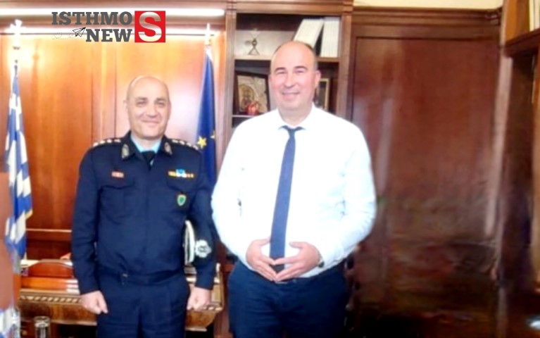 Εθιμοτυπική επίσκεψη του νέου Αστυνομικού Διευθυντή Κορινθίας στον Αντιπεριφερειάρχη Αναστάσιο Γκιολή
