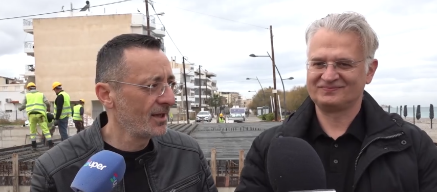 O Περιφερειάρχης Πελοποννήσου, Δημήτρης Πτωχός επισκέφθηκε το αντιπλημμυρικό έργο του ποταμού Κύριλλου στο Κιάτο.
